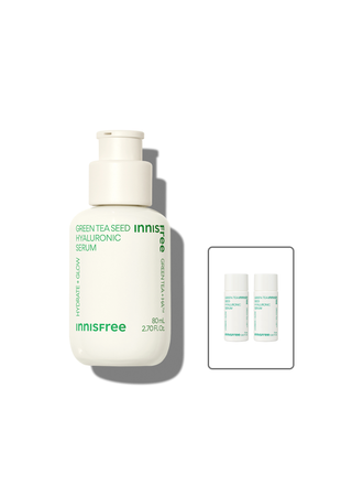 Green tea+HA™*이 함유된 순간 흡수 텍스쳐가 단숨에 피부 속건조를 개선하고 안정된 수분 밸런스로 피부를 건강하게 가꾸어주는 수분 세럼 *오직 피부 보습을 위해 개발된 녹차(뷰티그린티™) 추출물+ 흡수력과 지속력이 보다 강한 히알루론산으로 이루어진 강력한 수분 콤플렉스