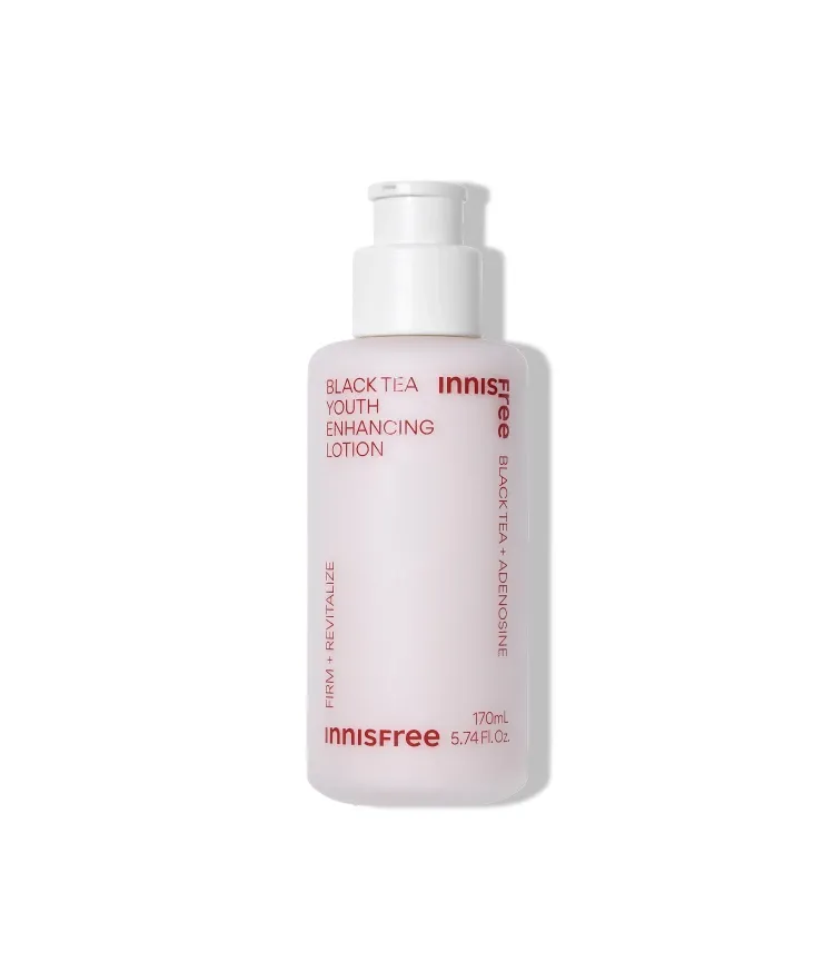 지친 피부의 컨디션을 빠르게 케어해 탄탄하고 빛나는 피부로 만들어 주는 탄력 윤기 안티에이징 로션. 주름개선기능성 및 미백기능성을 인정 받은 이중 기능성으로 블랙티 앰플의 효능 성분을 그대로 담아 피부속부터 차오르는 탄력 광채! 밀키한 제형으로 부드럽게 흡수되는 이니스프리 블랙티 유스 인핸싱 로션