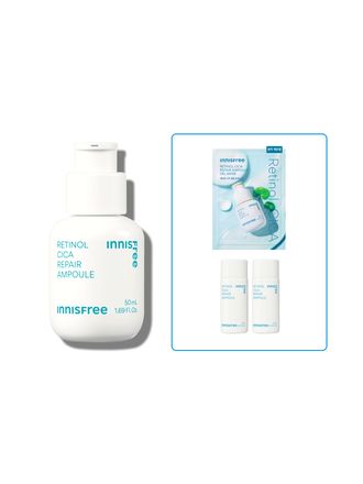모공 흔적은 깨끗하게, 색소 흔적은 옅어지게! 모공&흔적을 개선하여 깨끗하고 매끄러워진 깐달걀 피부결로 가꿔주는 저자극 이니스프리 레티놀 시카 흔적 앰플 대용량