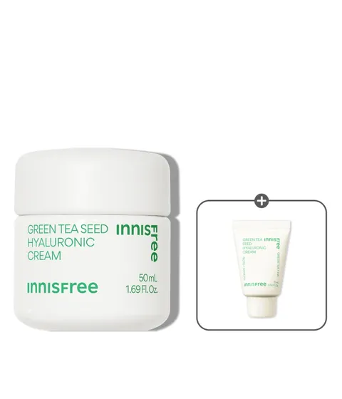 [50mL] 그린티 히알루론산 수분크림 / 저자극 진정 끈적이지않는 수분크림