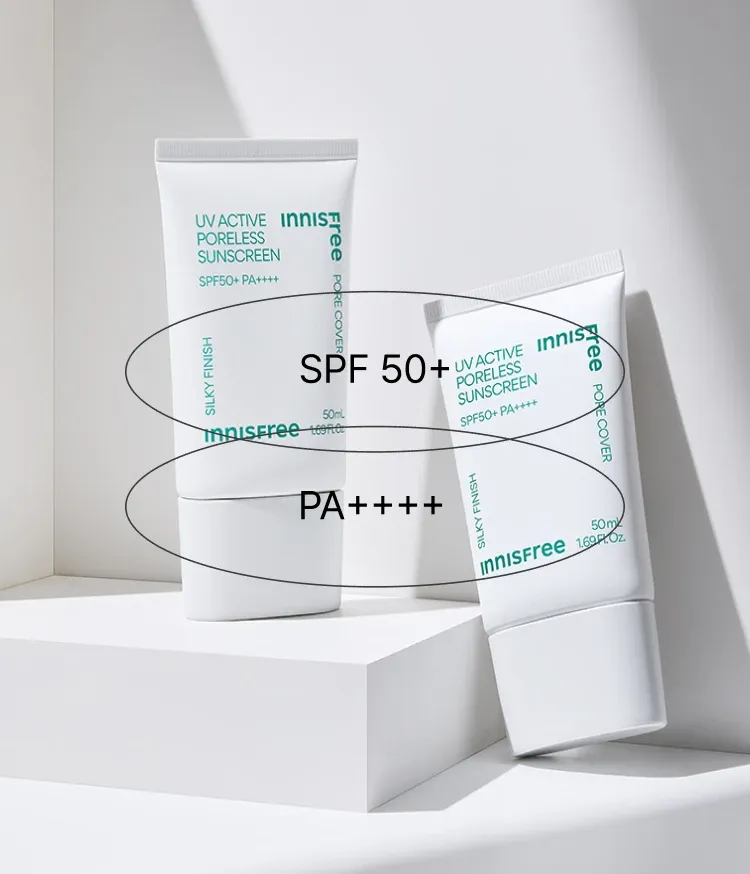 끈적임 없이 산뜻한 유기자차 포뮬러로 피지와 모공을 동시에 케어하는 선크림! 번들거림 없이 강력한 SPF 케어와 보송한 마무리감으로 메이크업과 궁합도 좋은 이니스프리 선스크린
