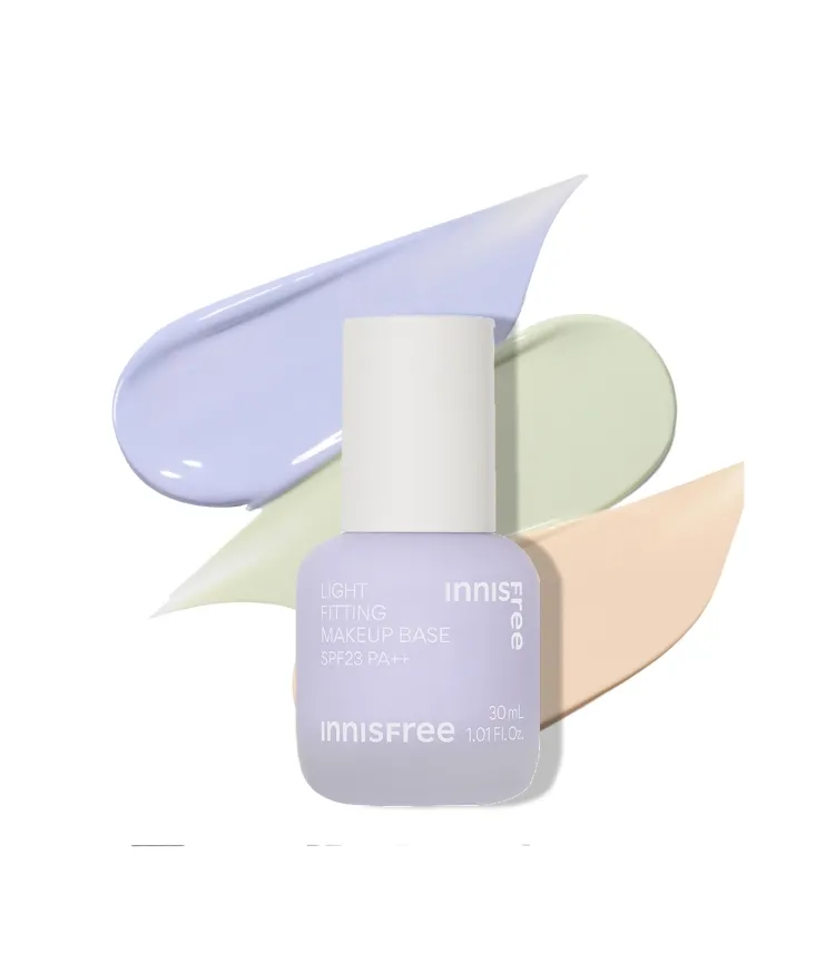 촉촉하고 가벼운 텍스처로 피부를 화사하게 표현해 주는 이니스프리 라이트 피팅 메이크업 베이스. 매끈하고 화사한 피부 바탕을 선사해주는 메이크업 첫 스타터로, 단독으로 사용해도 좋은 데일리 베이스로도 사용 가능한 베이스
