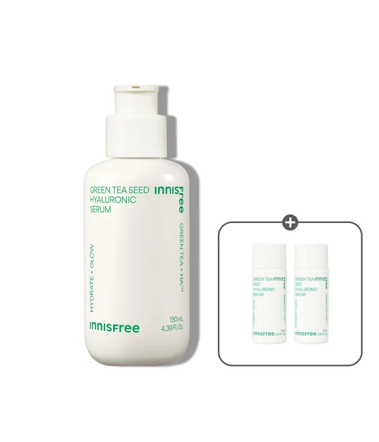 물보다 빠르게 피부 각질층 15층까지 한번에 침투하여 피부 건조 단숨에 해결! 72시간 보습지속, 수분 플럼핑 효과로 느끼는 초 밀착 수분광 이니스프리 추천 수분 세럼! 그린티 히알루론산 수분 세럼 