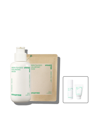 Green tea+HA™*이 함유된 순간 흡수 텍스쳐가 단숨에 피부 속건조를 개선하고 안정된 수분 밸런스로 피부를 건강하게 가꾸어주는 수분 세럼