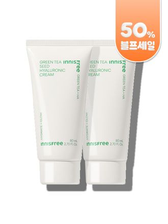 [대용량 80mL]그린티 히알루론산 수분크림 더블 패키지