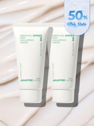 [80mL]그린티 히알루론산 수분크림 더블 패키지