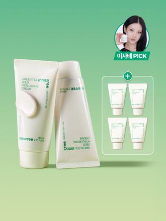 [대용량 80mL]그린티 히알루론산 수분크림 더블 기획