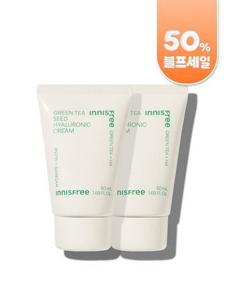 [50mL 튜브]그린티 히알루론산 수분크림 더블 패키지
