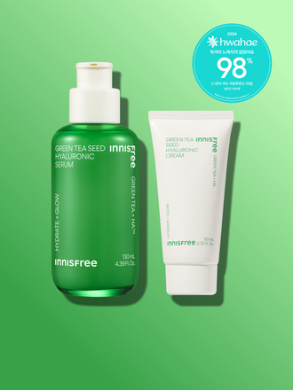 그린티 수분세럼 130mL + 그린티 수분크림 80mL 패키지
