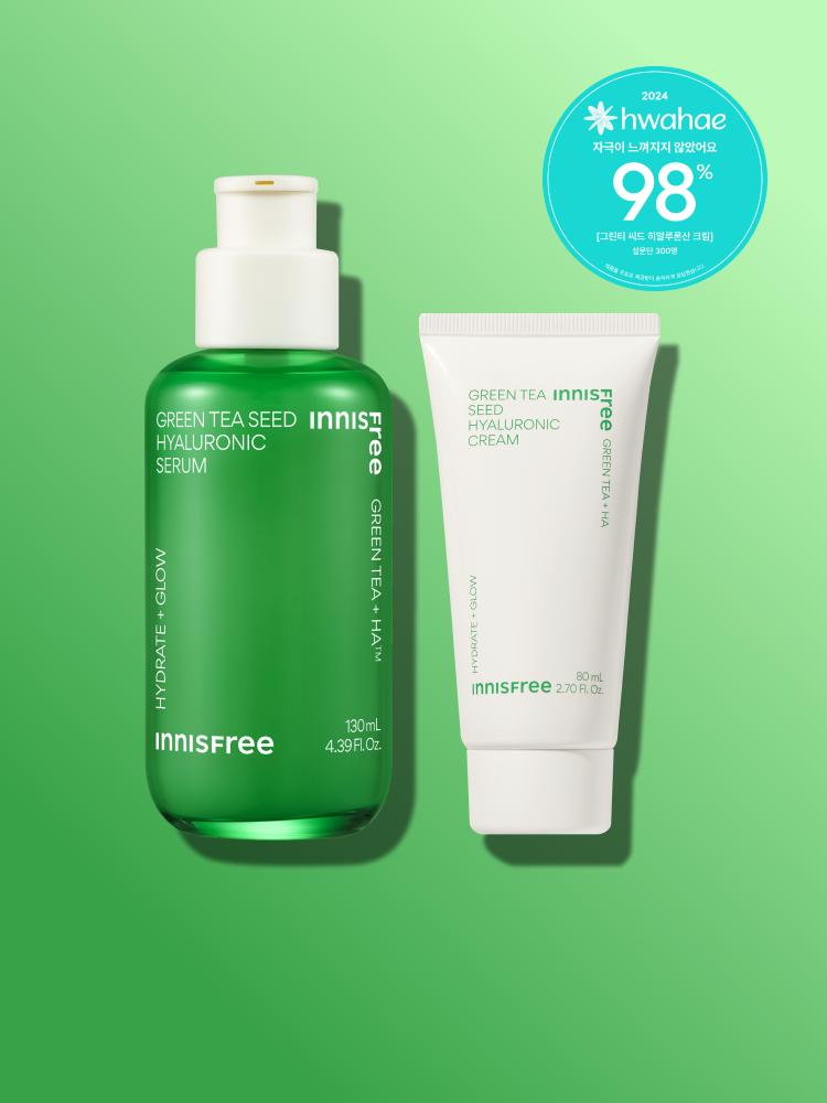 그린티 수분세럼 130mL + 그린티 수분크림 80mL 패키지