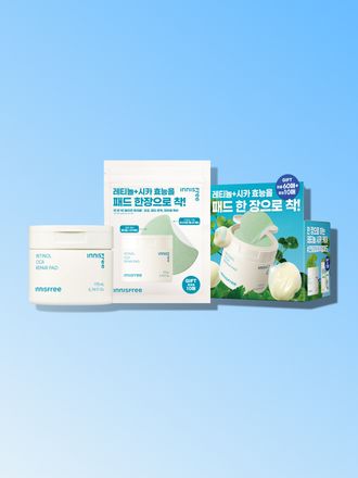 레티놀과 시카를 함유한 포뮬러가 다양한 트러블* 과 피부 보습, 피부결, 모공, 잡티 흔적을 케어해주는 토너 패드 *건조, 과다 분비된 피지, 과다 각질