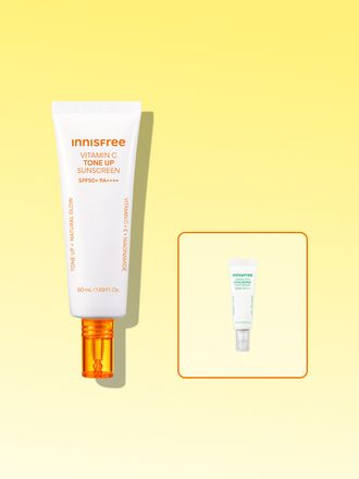 7일 만에 피부톤, 잡티를 개선해주고 피치컬러의 내주럴 톤업 효과로 칙칙한 피부를 환하게 만들어주는 광노화 잡티케어 톤업 선크림 