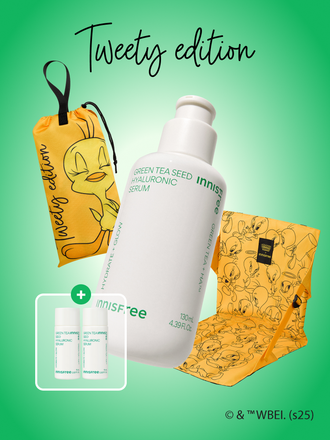 Green teaHA™*이 함유된 순간 흡수 텍스쳐가 단숨에 피부 속건조를 개선하고 안정된 수분 밸런스로 피부를 건강하게 가꾸어주는 수분 세럼 *오직 피부 보습을 위해 개발된 녹차뷰티그린티™ 추출물 흡수력과 지속력이 보다 강한 히알루론산으로 이루어진 강력한 수분 콤플렉스
