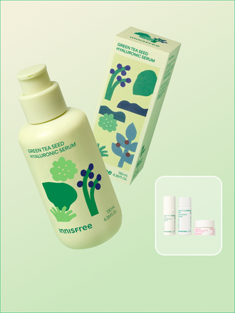 Green tea+HA™*이 함유된 순간 흡수 텍스쳐가 단숨에 피부 속건조를 개선하고 안정된 수분 밸런스로 피부를 건강하게 가꾸어주는 한정판 마키토이 콜라보 수분 세럼 *오직 피부 보습을 위해 개발된 녹차(뷰티그린티™) 추출물+ 흡수력과 지속력이 보다 강한 히알루론산으로 이루어진 강력한 수분 콤플렉스