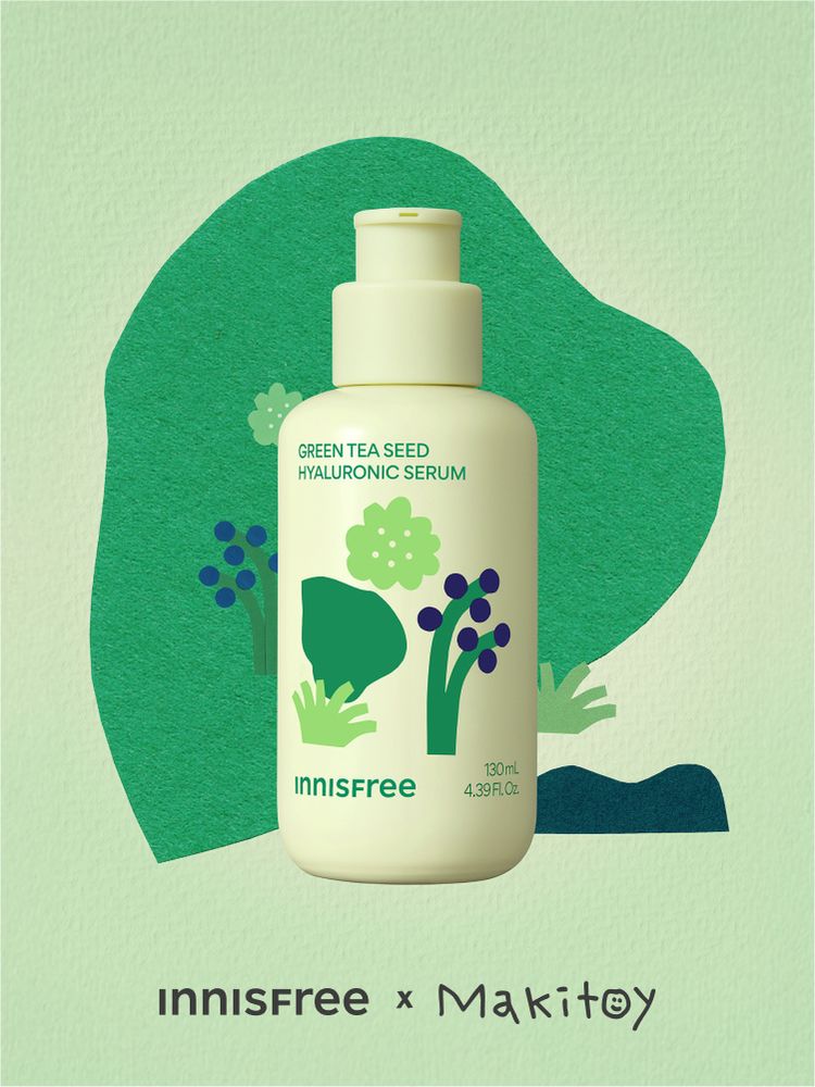 Green tea+HA™*이 함유된 순간 흡수 텍스쳐가 단숨에 피부 속건조를 개선하고 안정된 수분 밸런스로 피부를 건강하게 가꾸어주는 한정판 마키토이 콜라보 수분 세럼 *오직 피부 보습을 위해 개발된 녹차(뷰티그린티™) 추출물+ 흡수력과 지속력이 보다 강한 히알루론산으로 이루어진 강력한 수분 콤플렉스