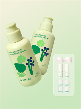 Green tea+HA™*이 함유된 순간 흡수 텍스쳐가 단숨에 피부 속건조를 개선하고 안정된 수분 밸런스로 피부를 건강하게 가꾸어주는 한정판 마키토이 콜라보 수분 세럼 *오직 피부 보습을 위해 개발된 녹차(뷰티그린티™) 추출물+ 흡수력과 지속력이 보다 강한 히알루론산으로 이루어진 강력한 수분 콤플렉스
