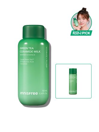 그린티 밀크 보습 에센스 160mL+늘어나는 에센스패드 증정