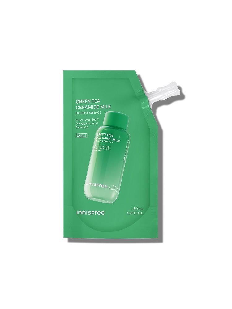 슈퍼 그린티™와 그린티 세라마이드가 함유된 포뮬러로 3초면 강력 속보습 완성. 피부 장벽 개선은 물론 메이크업 밀착력도 UP 시켜주는 신개념 밀크 텍스쳐, 토너팩으로도 추천! 민감성 피부도 사용 가능한 저자극 에센스, 이니스프리 신제품 그린티 밀크 보습 에센스