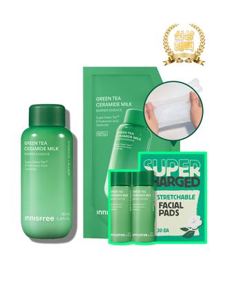 [160+160mL] 그린티 밀크 보습 에센스 + 리필