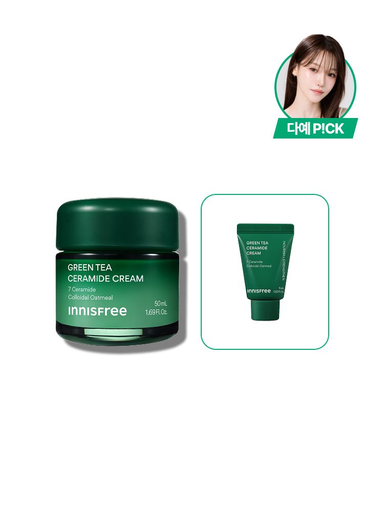 강력한 속보습 에너지 충전! 뭘 해도 건조하다면 바르자마자 부드럽게 스며드는 이니스프리 그린티 버터 보습크림 슈퍼 그린티™가 깊은 보습감을 채워주고, 그린티 세라마이드가 손상된 피부 장벽을 편안하게 감싸주는 이니스프리 대표 저자극 고보습 크림