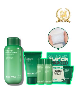 [160+50mL] 그린티 밀크 보습 에센스 + 버터 보습 크림