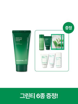 강력한 속보습 에너지 충전! 뭘 해도 건조하다면 바르자마자 부드럽게 스며드는 이니스프리 그린티 버터 보습크림 슈퍼 그린티™가 깊은 보습감을 채워주고, 그린티 세라마이드가 손상된 피부 장벽을 편안하게 감싸주는 이니스프리 대표 저자극 고보습 크림