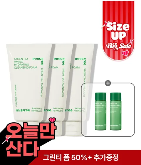 그린티 수분 폼 클렌징 150g X 3개 [트리플기획]