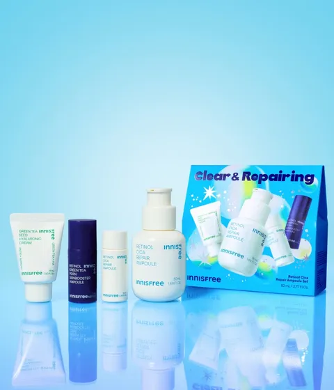 모공 흔적은 깨끗하게, 색소 흔적은 옅어지게! 모공&흔적을 개선하여 깨끗하고 매끄러워진 깐달걀 피부결로 가꿔주는 저자극 이니스프리 레티놀 시카 흔적 앰플