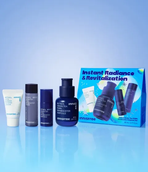 레티놀과 그린티 PDRN™ 포뮬러의 피부 겉케어X속케어 시너지가 선사하는 매끈한 모공결 & 촘촘한 피부광의 스킨부스터 앰플