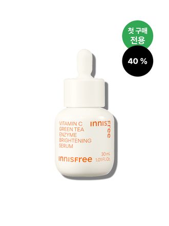 비타민C와 제주 녹차 엔자임*을 함유한 세럼이 피부톤과 피부결을 케어해 매끈 투명한 피부로 가꿔주는 잡티 토닝 세럼