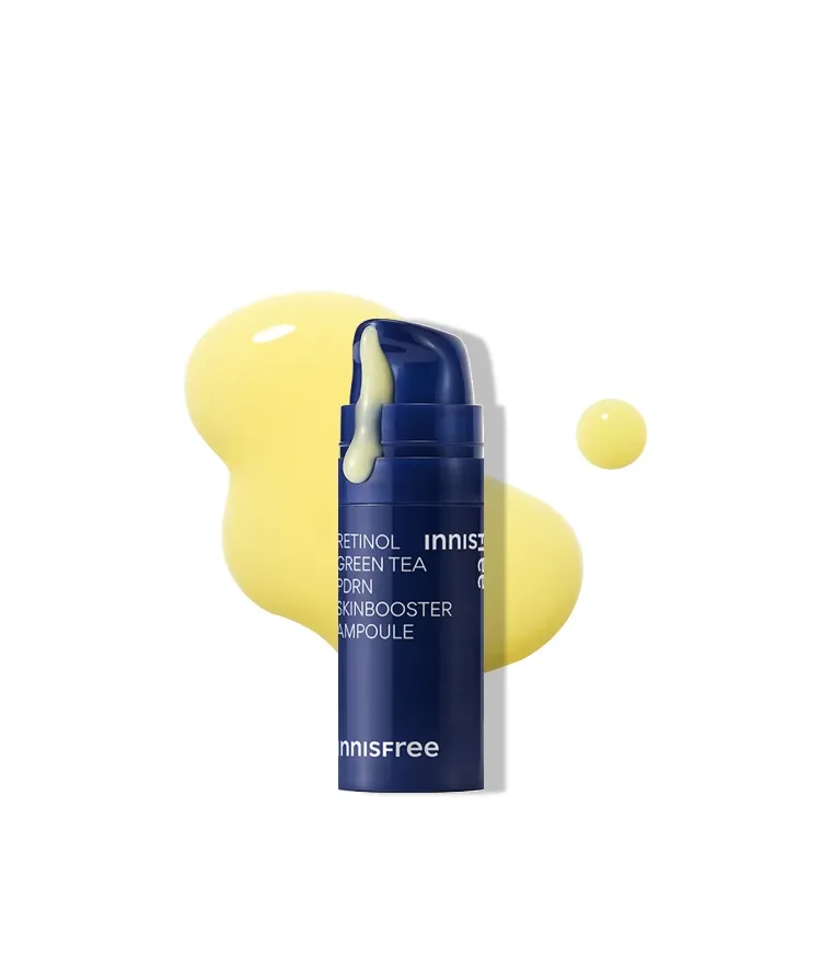 [체험단,천원딜,본품,세트 구매이력 있을시 구매 불가]  3중 레티놀 콤플렉스™와 그린티 PDRN™ 포뮬러로 한번에 매끈한 모공결 & 촘촘한 피부광 케어하는 듀얼스킨부스터 앰플! 피부과 테스트, 논코메도제닉 테스트 완료하여 민감 피부도 매일매일 모공, 속광 관리 가능! 이니스프리 레티놀 PDRN 스킨부스터 앰플 대용량