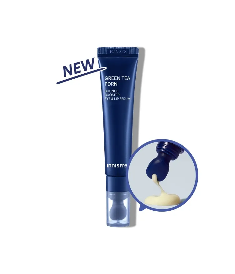 그린티 PDRN™, 레티놀, 펩타이드 콤플렉스로 눈가·입가 주름과 탄력을 집중 케어하는 아이&립 세럼. 4주 사용 후 팔자 주름 24% 감소, 눈가 탄력 49.5% 개선, 속윤기 26.4% 개선을 입증한 주름·미백 2중 기능성 저자극 포뮬러.