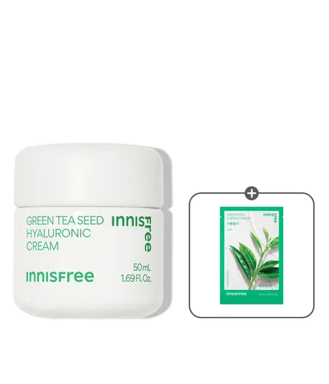 [50mL] 그린티 히알루론산 수분크림 / 저자극 진정 끈적이지않는 수분크림