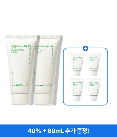 그린티 히알루론산 수분크림 80mL X 2개 (튜브타입)