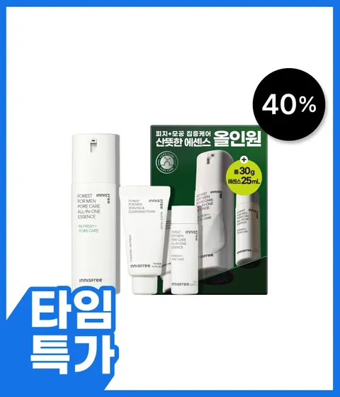 [아침 10시 타임특가] 포레스트 포어케어 올인원 에센스 기획세트 (에센스 100mL+25mL+폼 30g)