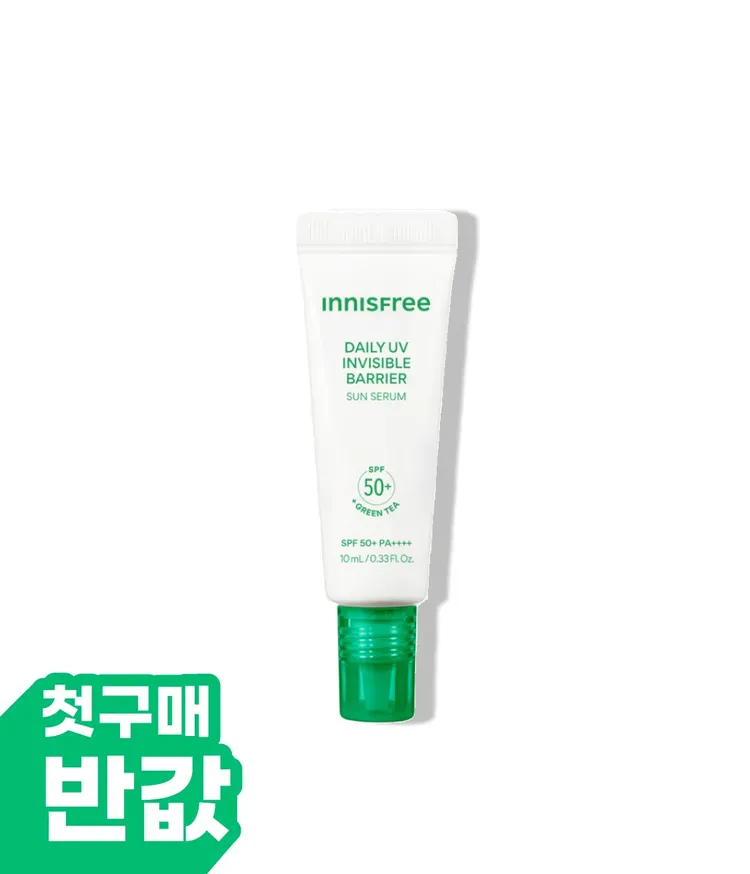 [3세대] 이니스프리 데일리 유브이 수분장벽 선세럼은 그린티 세라마이드와 1초 수분 흡수로 손상된 피부 장벽을 51% 개선하고 피부 온도를 -5.1℃ 낮추는 수분 장벽·UV 이중 케어를 한데 담았습니다. 산뜻한 마무리와 약 2.1배 개선된 메이크업 밀착력을 선사합니다. 피부과 테스트를 완료한 저자극 포뮬러로 데일리 선케어를 균형 있게 선사합니다.