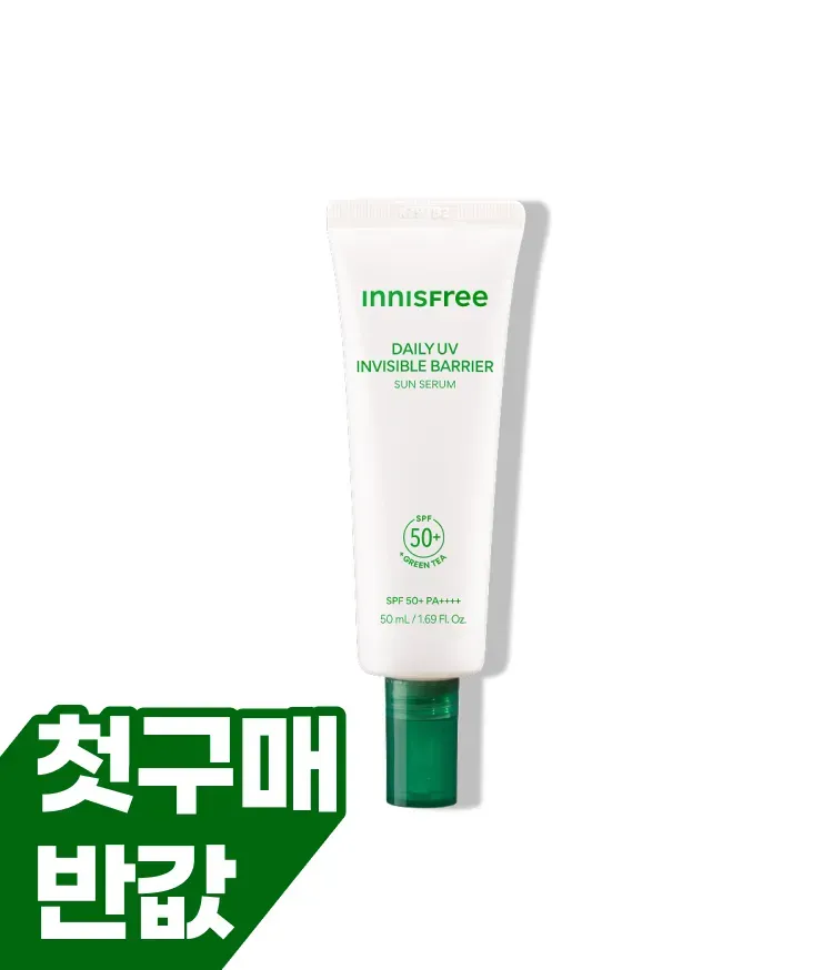 [3세대] 이니스프리 데일리 유브이 수분장벽 선세럼은 그린티 세라마이드와 1초 수분 흡수로 손상된 피부 장벽을 51% 개선하고 피부 온도를 -5.1℃ 낮추는 수분 장벽·UV 이중 케어를 한데 담았습니다. 산뜻한 마무리와 약 2.1배 개선된 메이크업 밀착력을 선사합니다. 피부과 테스트를 완료한 저자극 포뮬러로 데일리 선케어를 균형 있게 선사합니다.