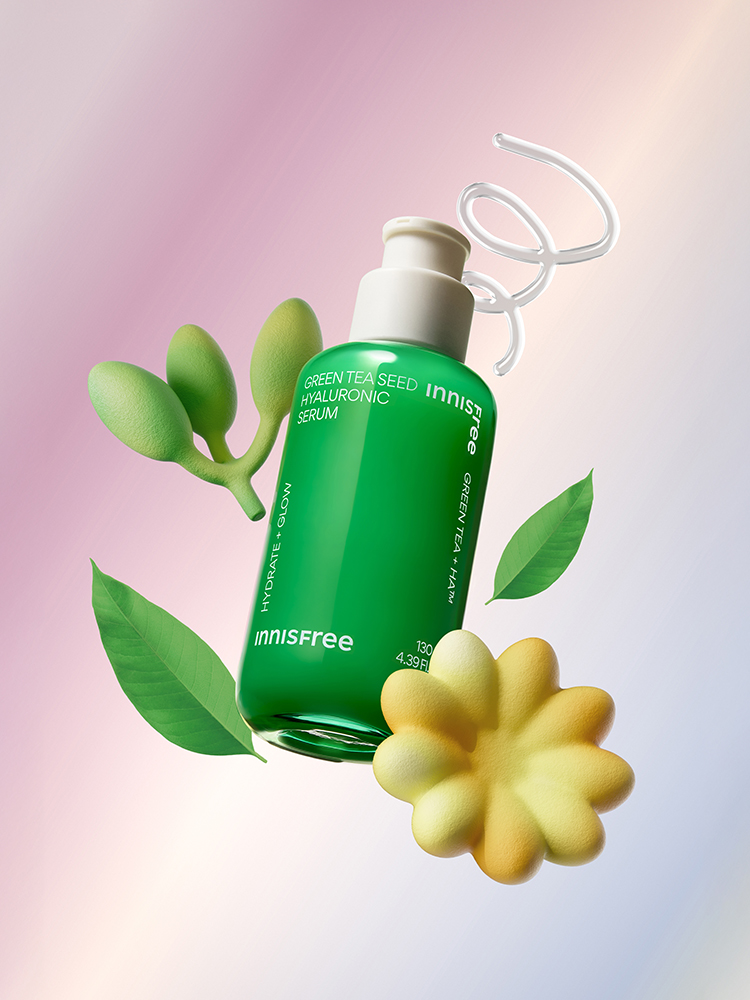 Green tea+HA™*이 함유된 순간 흡수 텍스쳐가 단숨에 피부 속건조를 개선하고 안정된 수분 밸런스로 피부를 건강하게 가꾸어주는 수분 세럼  *오직 피부 보습을 위해 개발된 녹차(뷰티그린티™) 추출물+ 흡수력과 지속력이 보다 강한 히알루론산으로 이루어진 강력한 수분 콤플렉스