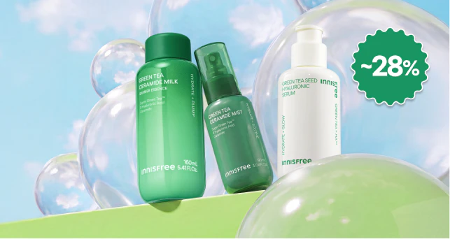 수분 충전부터 속보습까지💦  그린티 GIFT 최대 75mL 증정!