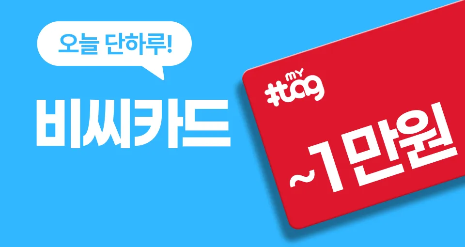 비씨카드   단 하루 ~1만원 혜택!