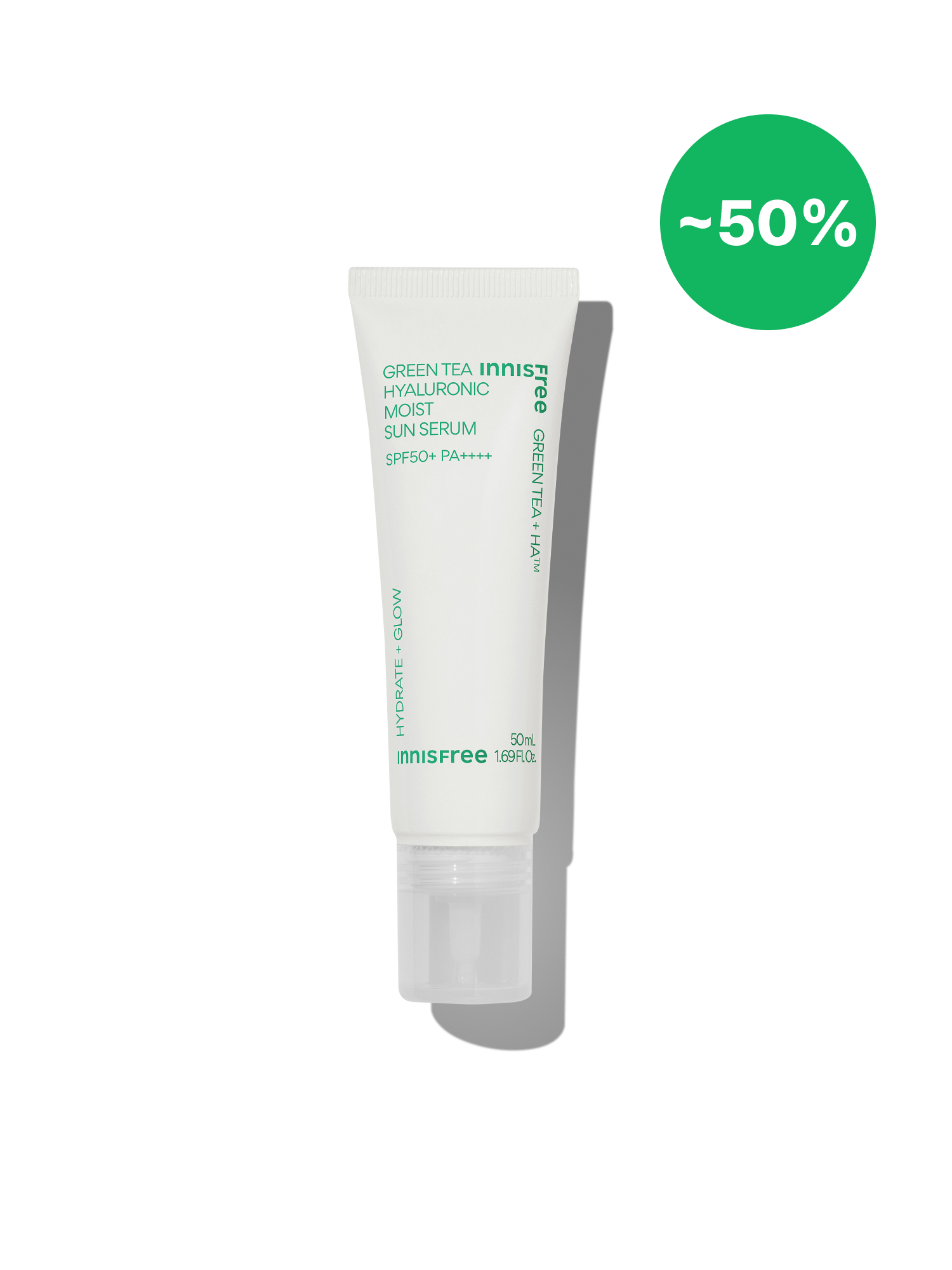 그린티 히알루론산 수분 선세럼 SPF50+ PA++++ / 속광