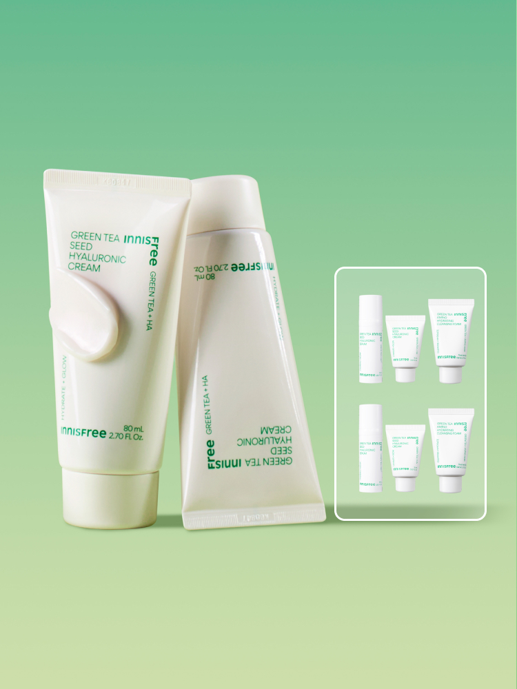 그린티 히알루론산 수분크림 80mL 더블기획 [튜브]