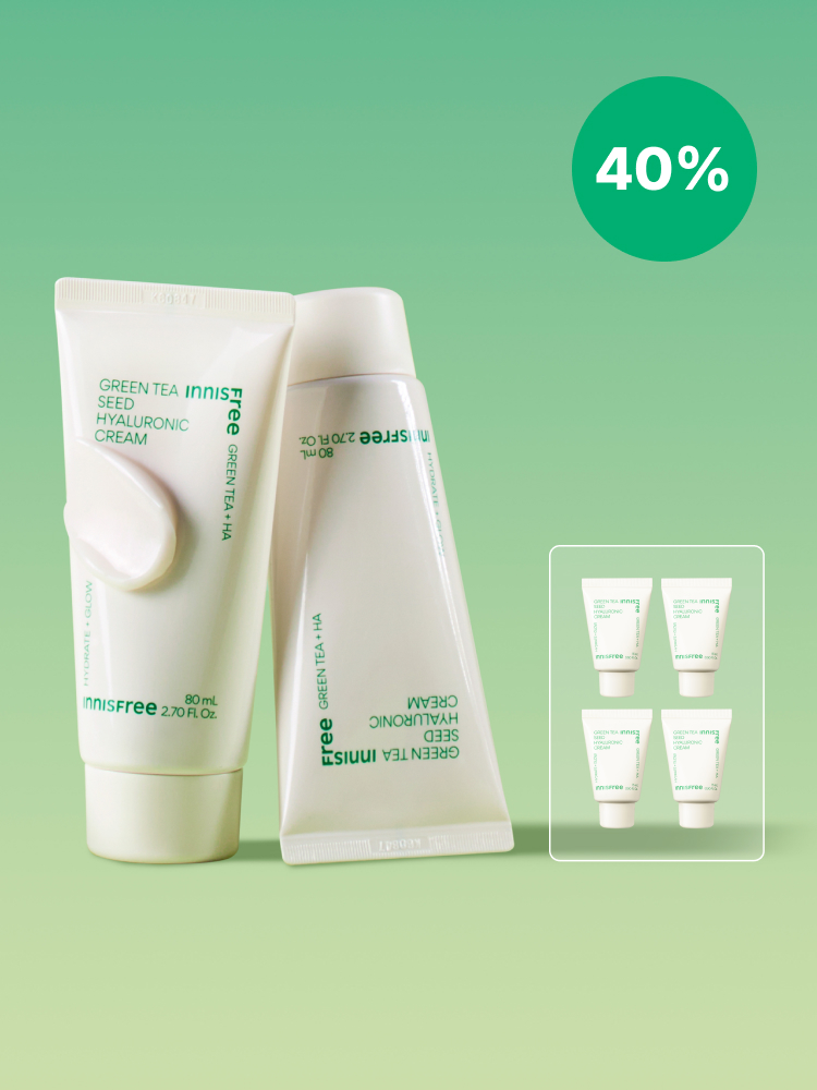 [대용량 80mL]그린티 히알루론산 수분크림 더블 패키지