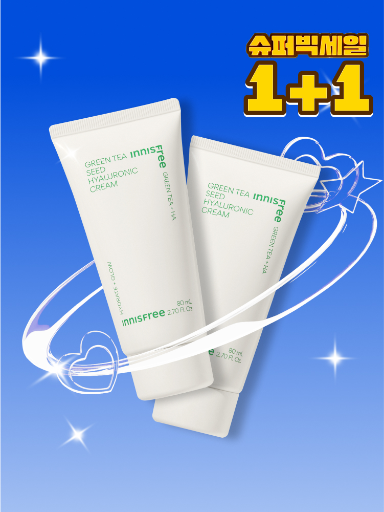 그린티 히알루론산 수분크림 80mL 더블기획 [튜브]
