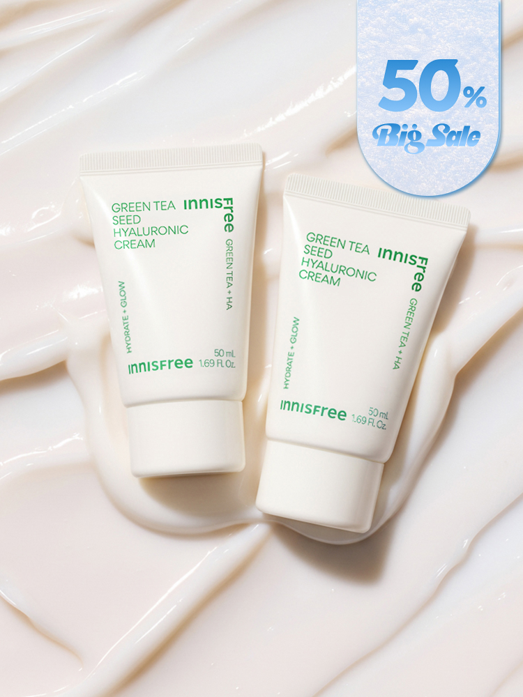 [50mL 튜브]그린티 히알루론산 수분크림 더블 패키지