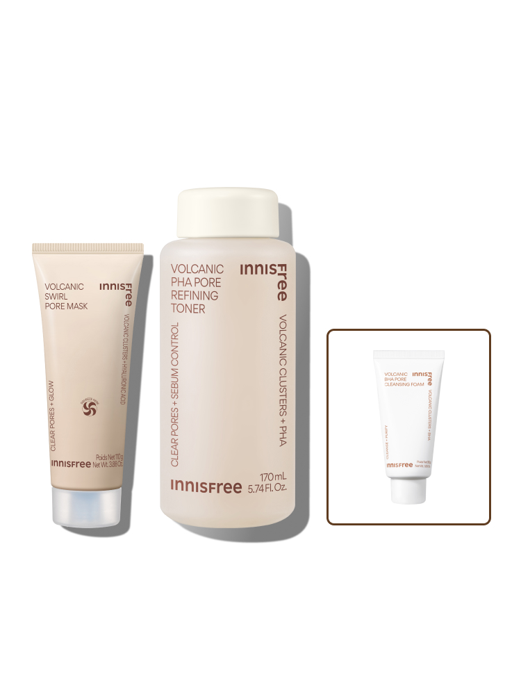 화산송이 모공 듀얼 마스크 110g + 화산송이 모공 매끈결 토너 170mL