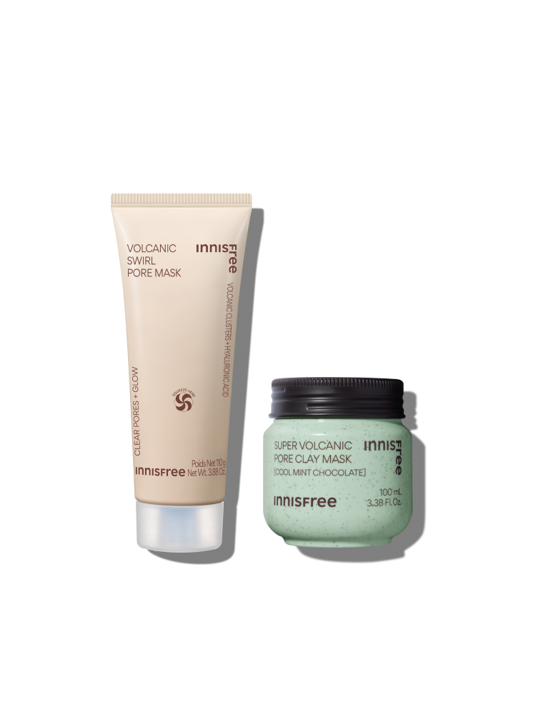 화산송이 모공 듀얼 마스크팩 110g + 화산송이 쿨민초 모공팩 100mL