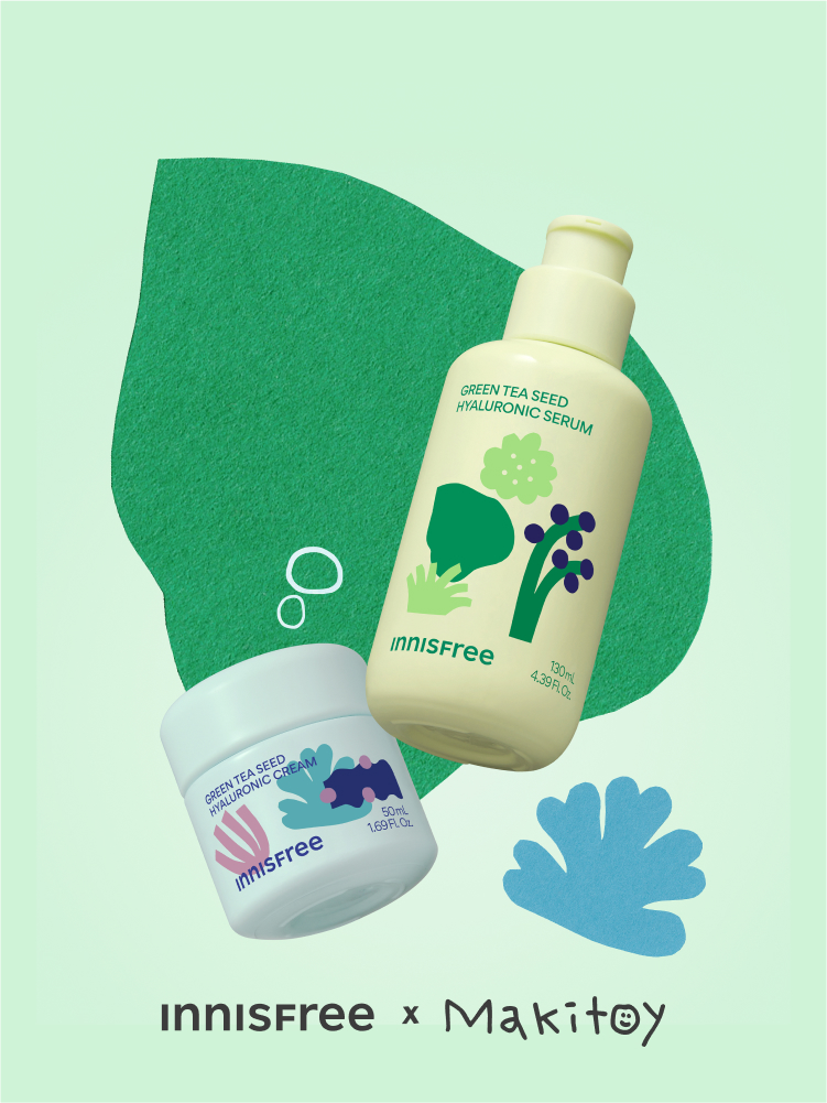 [마키토이X이니스프리] 그린티세럼 130mL + 그린티크림(자)50mL