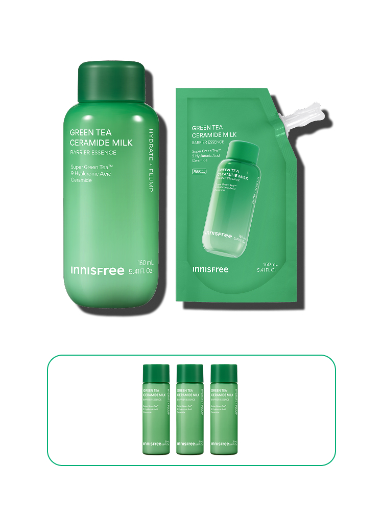 [160+160mL] 그린티 세라마이드 밀크 에센스 + 리필 기획세트