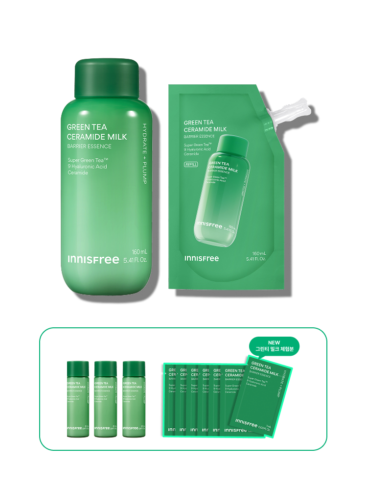 [160+160mL] 그린티 세라마이드 밀크 에센스 + 리필 기획세트
